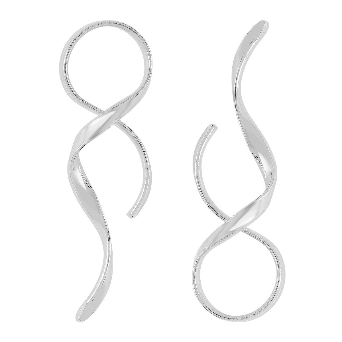 Line Simple Metal Earrings Asymmetric Fashion Earrings