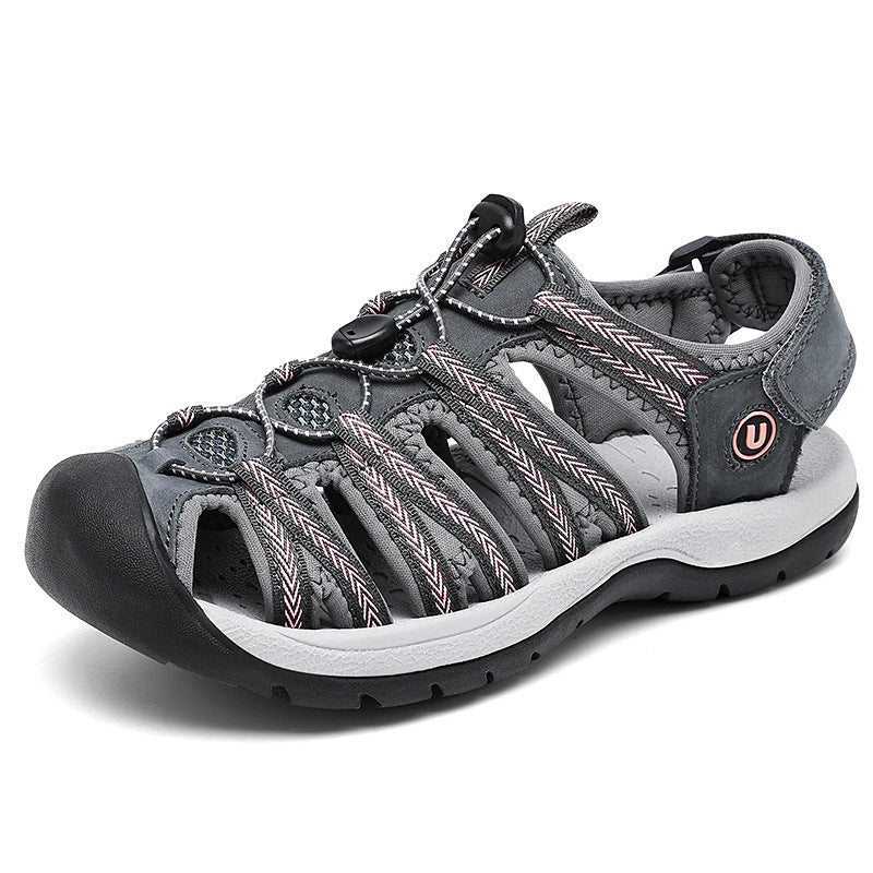 Women's Toe Box Sandals Plus Size Casual Beach Shoes