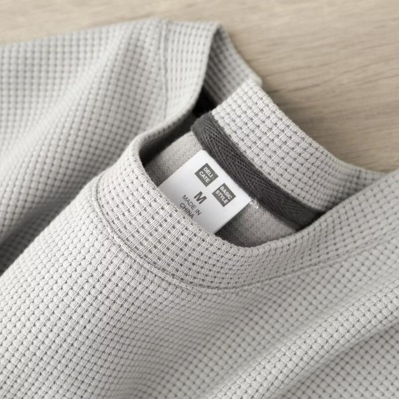 Waffle Men's Casual Half-sleeve Summer Wear