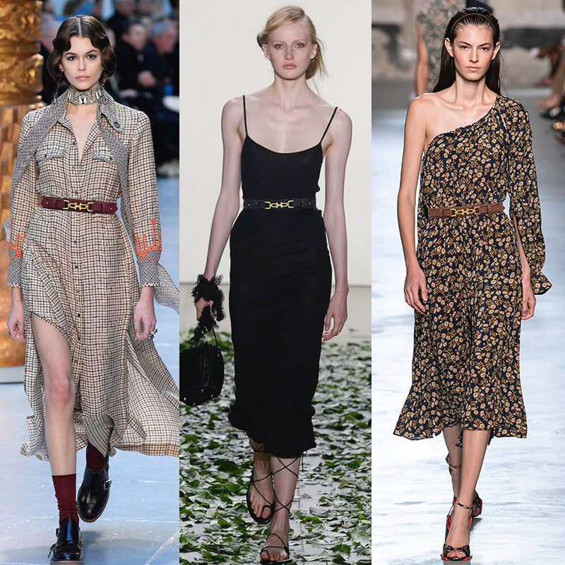 All Match Cowhide Waist Wide Girdle