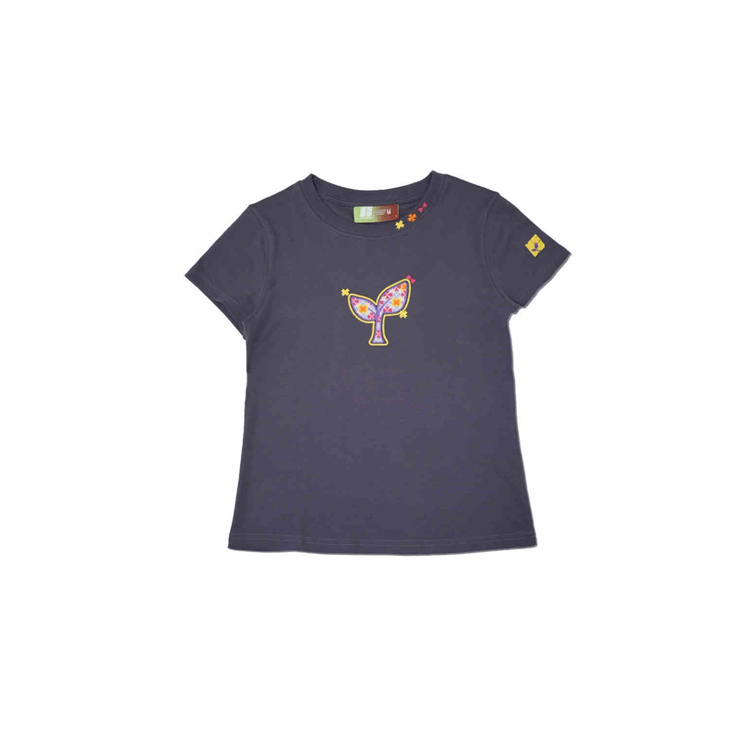 Women's Embroidered Shoulder Slim-fit Short-sleeved T-shirt