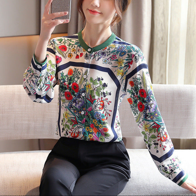 Fashionable Retro Chiffon Shirt