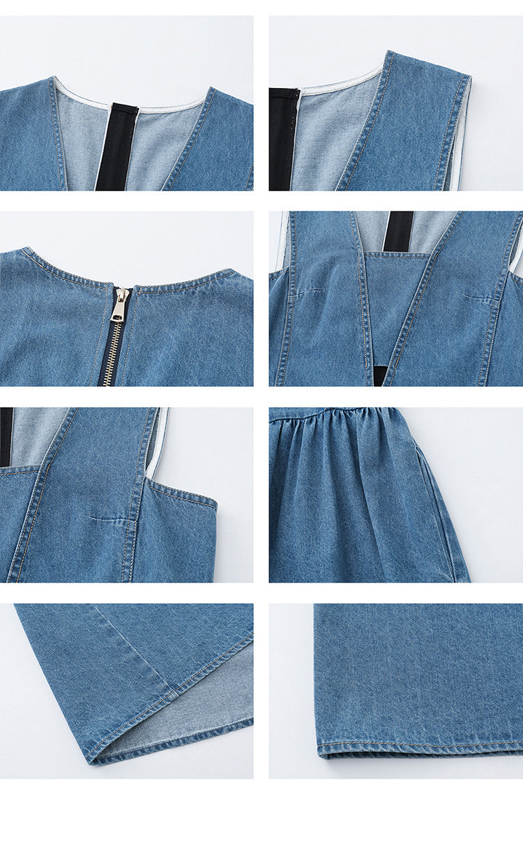 Denim Strap Dress For Women