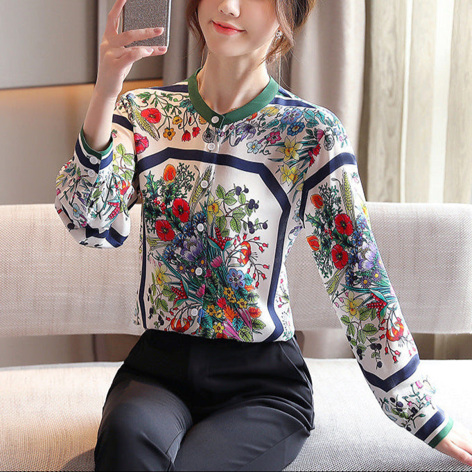 Fashionable Retro Chiffon Shirt