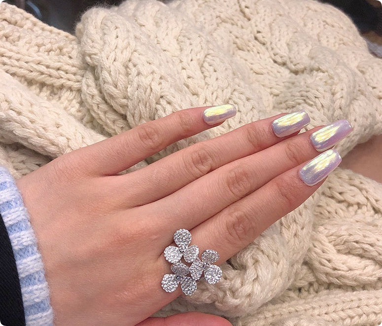 Clover Ring Female Opening Sweet Instafamous All-match Earrings