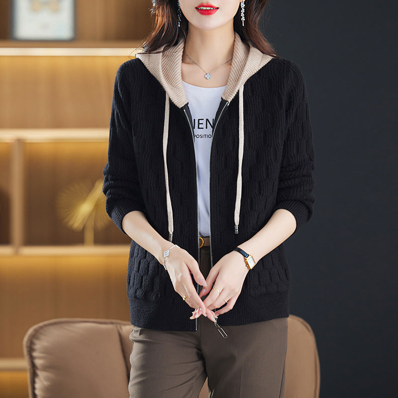 Hooded Sweater Women's Coat Fall Winter Fashion
