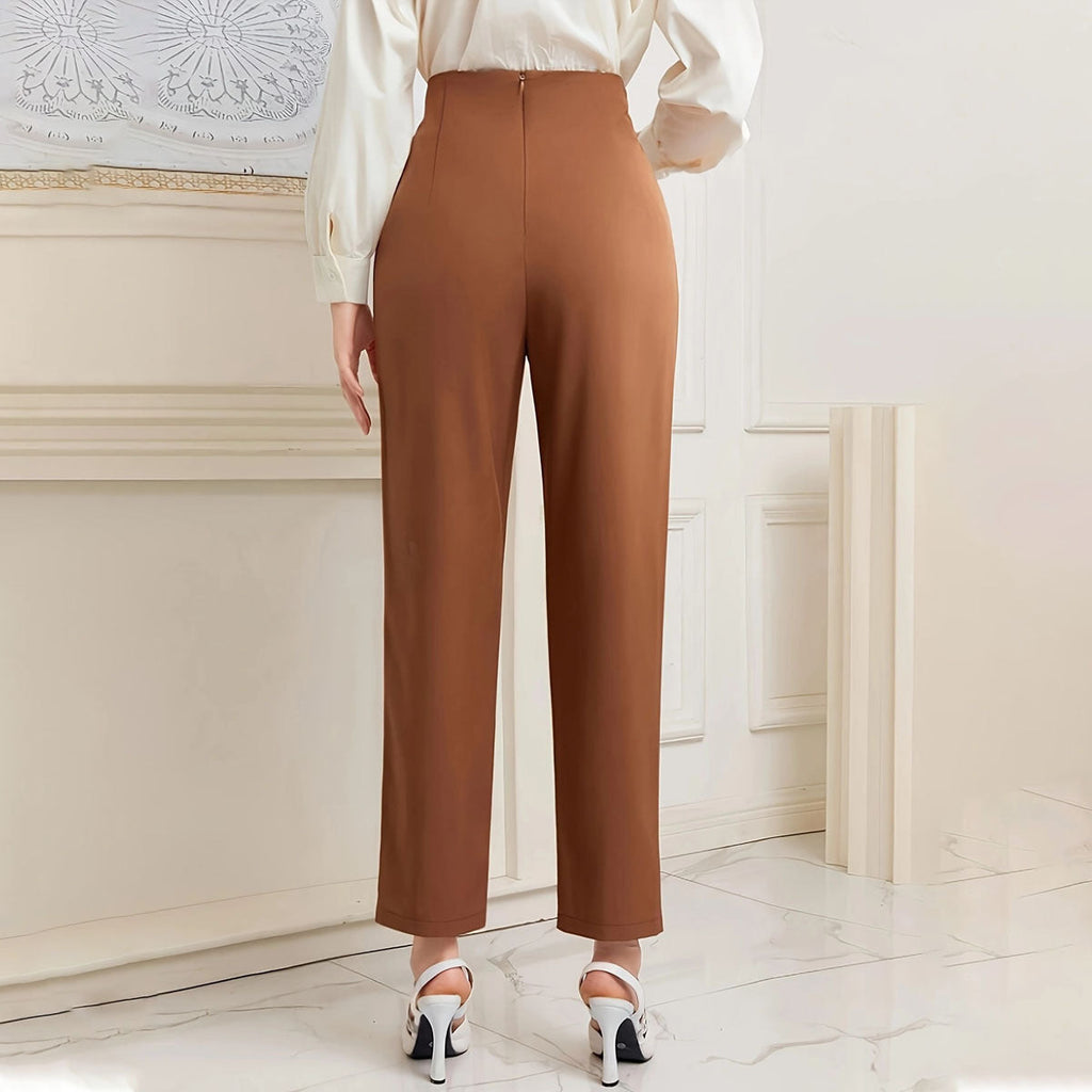Women's Straight Ankle-length Suit Pants