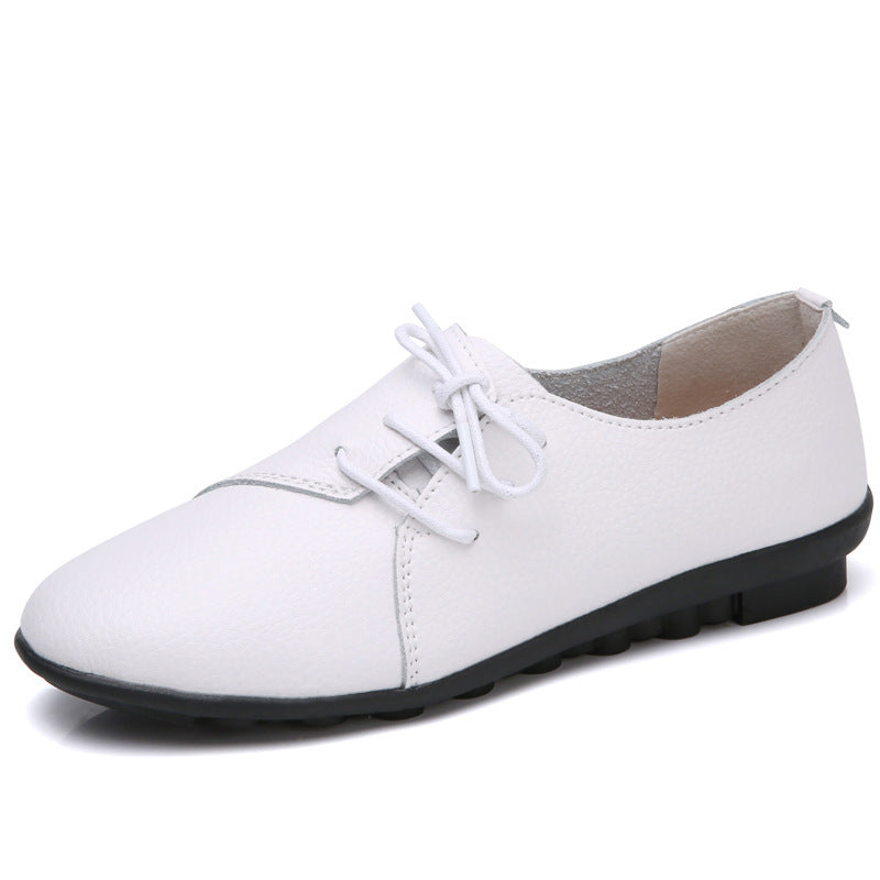 Women's Casual Round Head Shock-absorbing Flat Heel Single Shoes