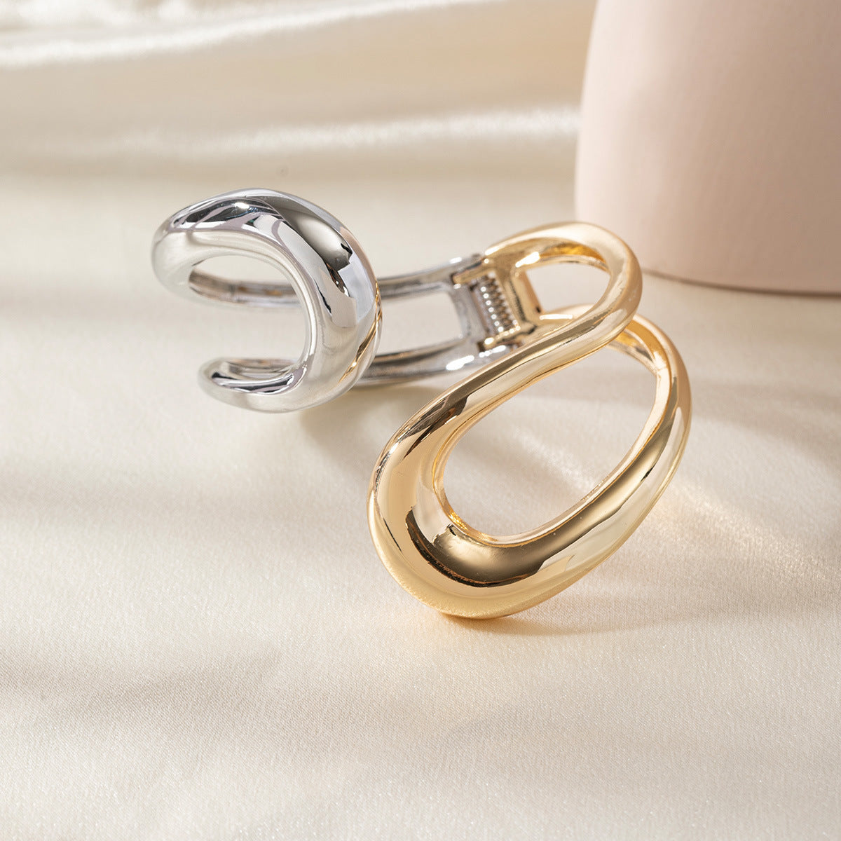 Personalized Hammered Irregular Gold Bracelet For Women