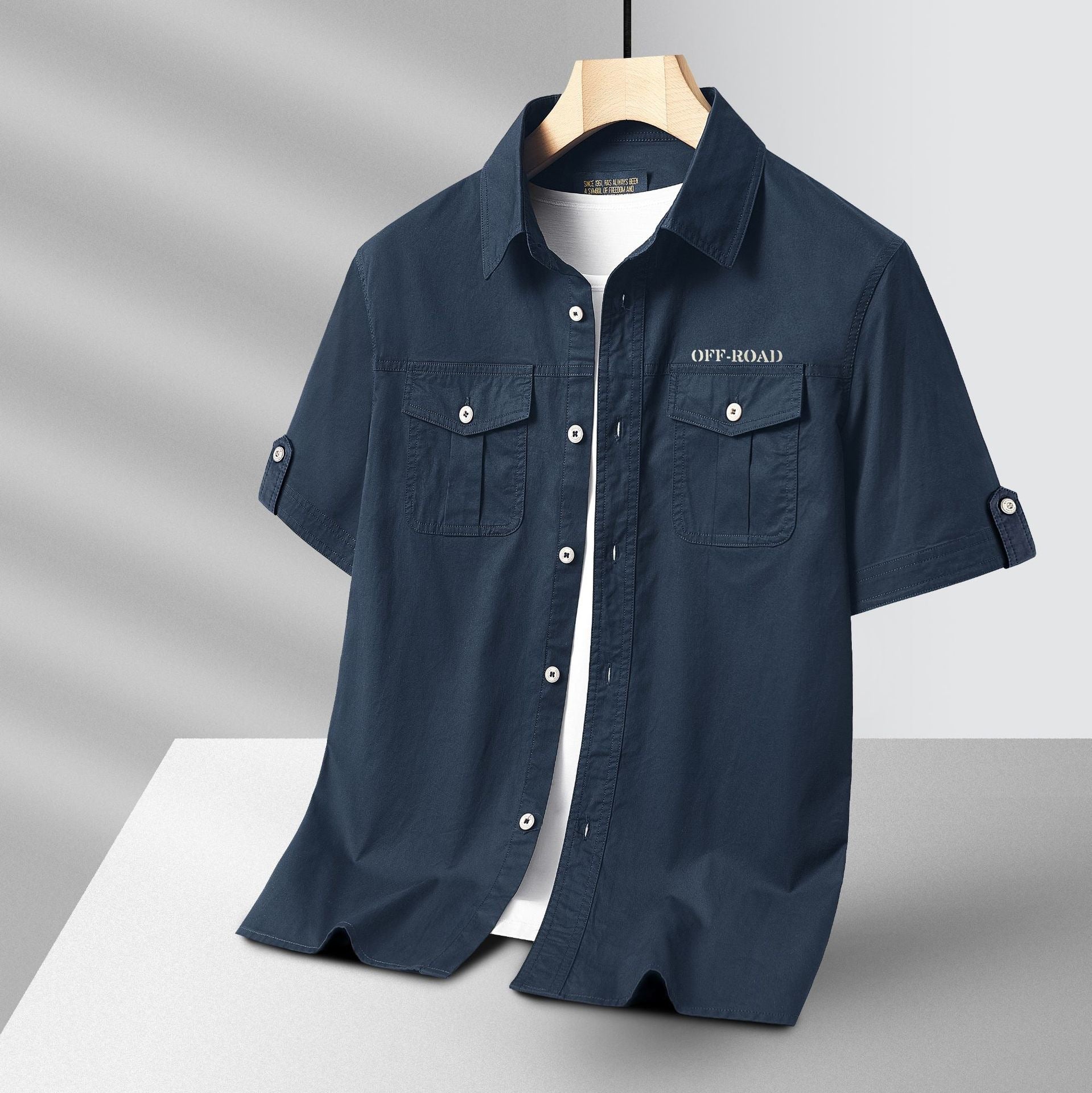 Cotton Short-sleeved Shirt Men's Shirt