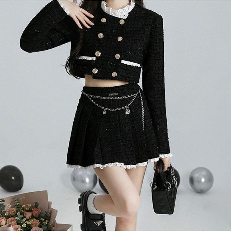 Fashionable Tweed Small Fragrant Coat Girl