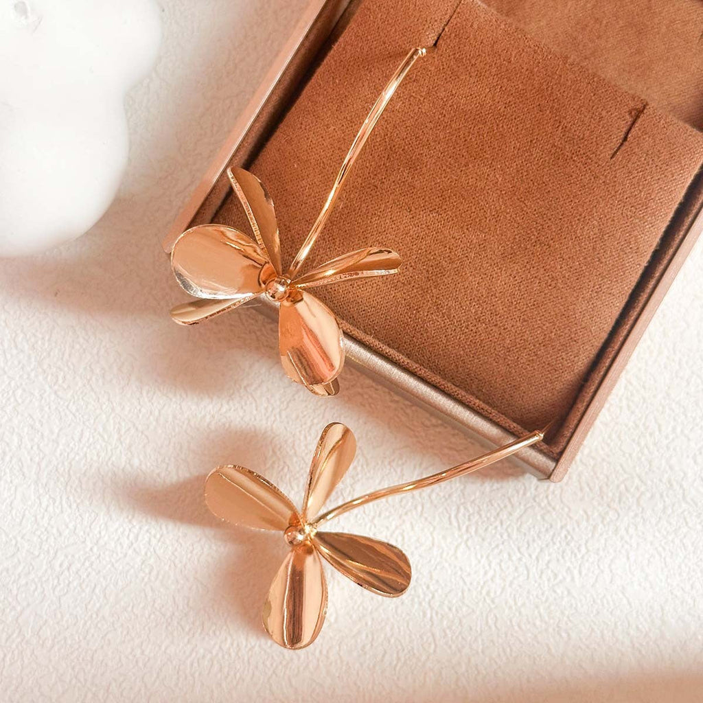 Leaf Earrings Exaggerated Metal Temperament Dragonfly