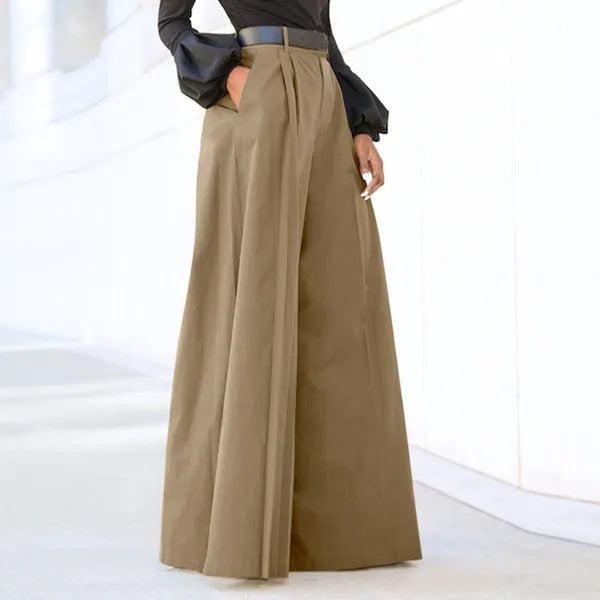 High Waist Wide Leg Trousers Bell-bottom Pants Fashion Elegant Party