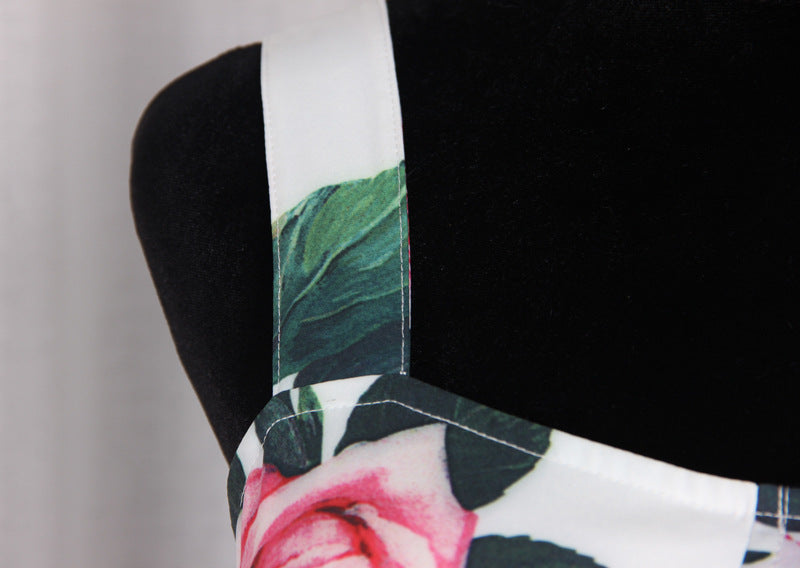 Women's Fashion Print Cake Shape Slip Dress