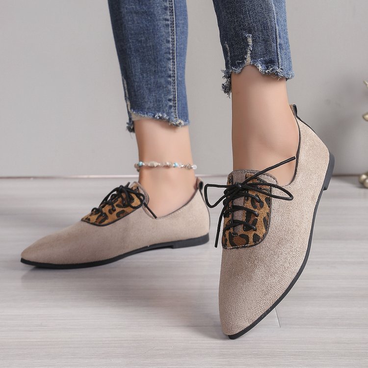 Plus Size Leopard Print Pumps Female Pointed Toe