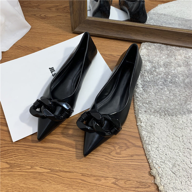 Comfortable Chain Professional Flat Shoes