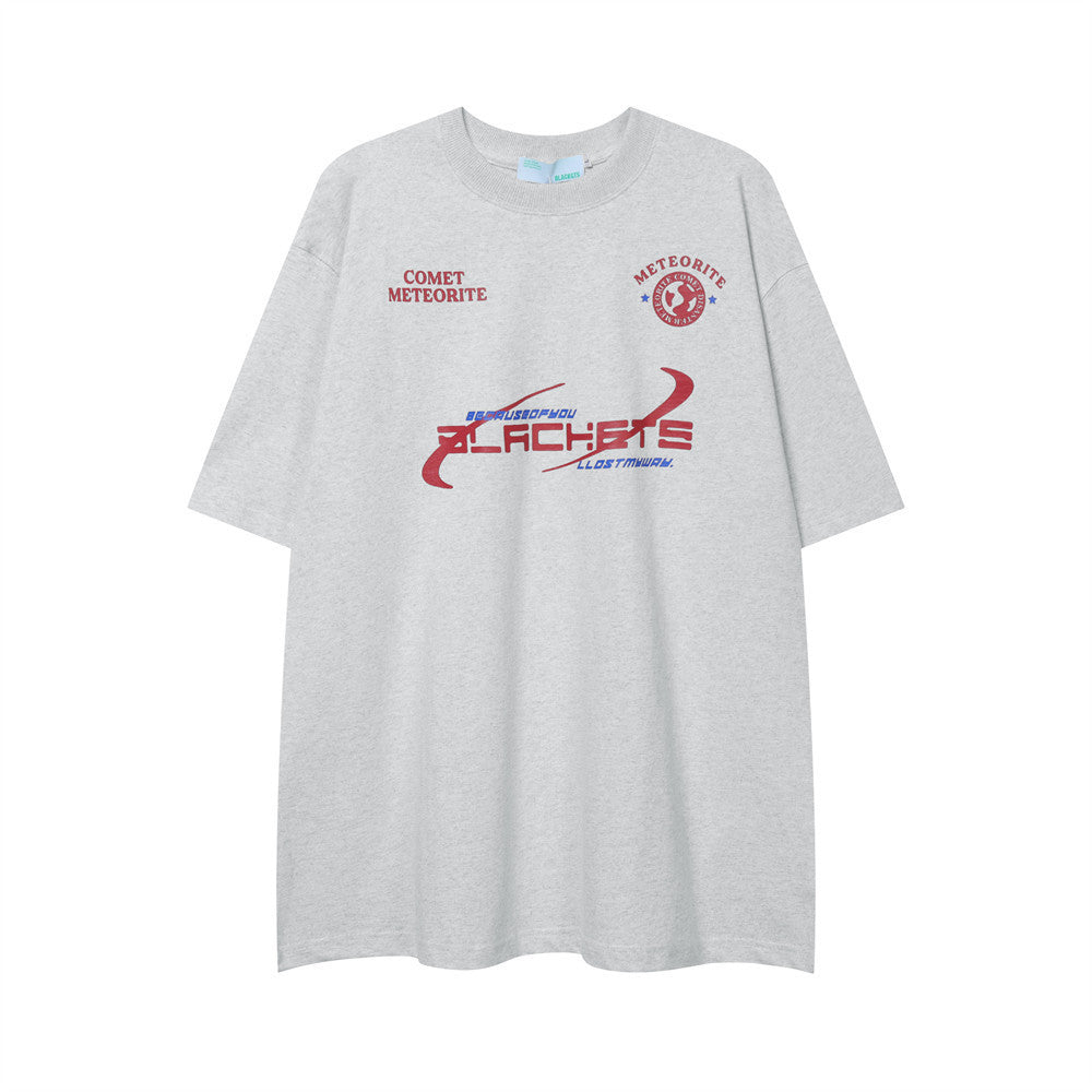 Street American Style Letter Print Short-sleeve T-shirt Fashion