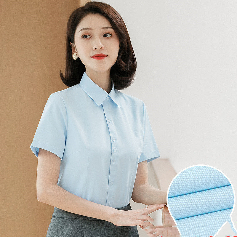 Professional Temperament Half-sleeve Shirt Work Clothes