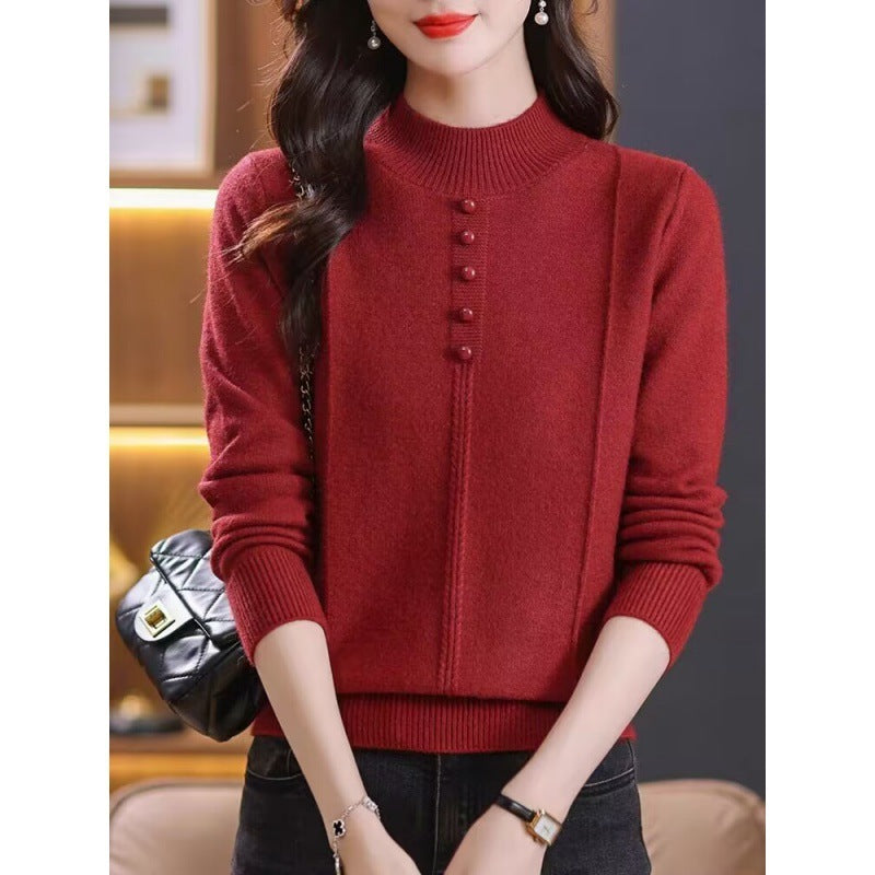Half Collar Top Winter Inner Wear Sweater