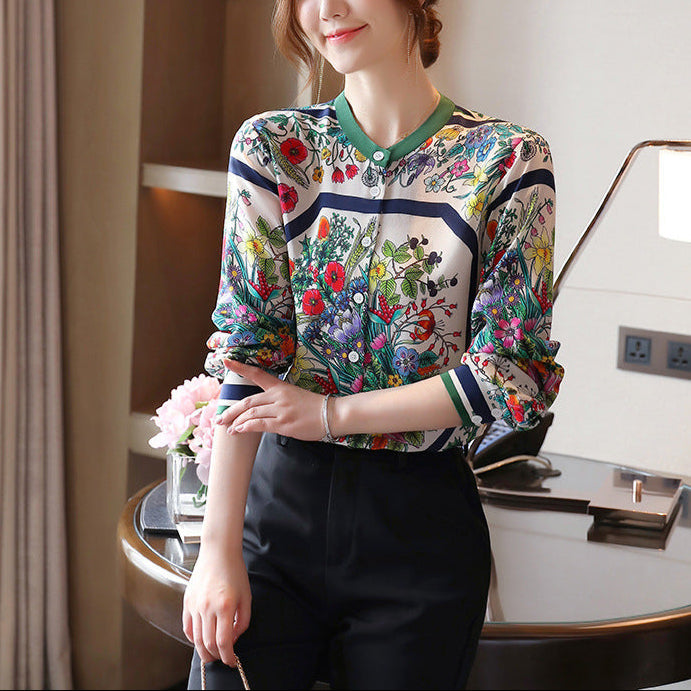 Fashionable Retro Chiffon Shirt