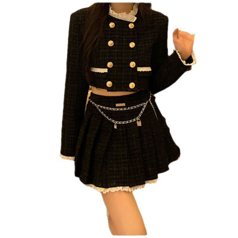 Fashionable Tweed Small Fragrant Coat Girl