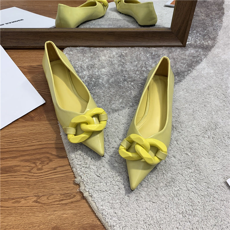 Comfortable Chain Professional Flat Shoes