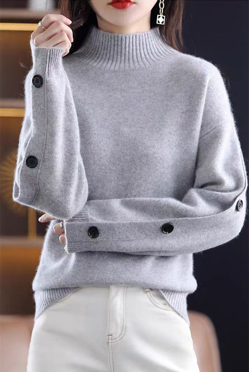 Half Turtleneck Bottoming Sweater For Women