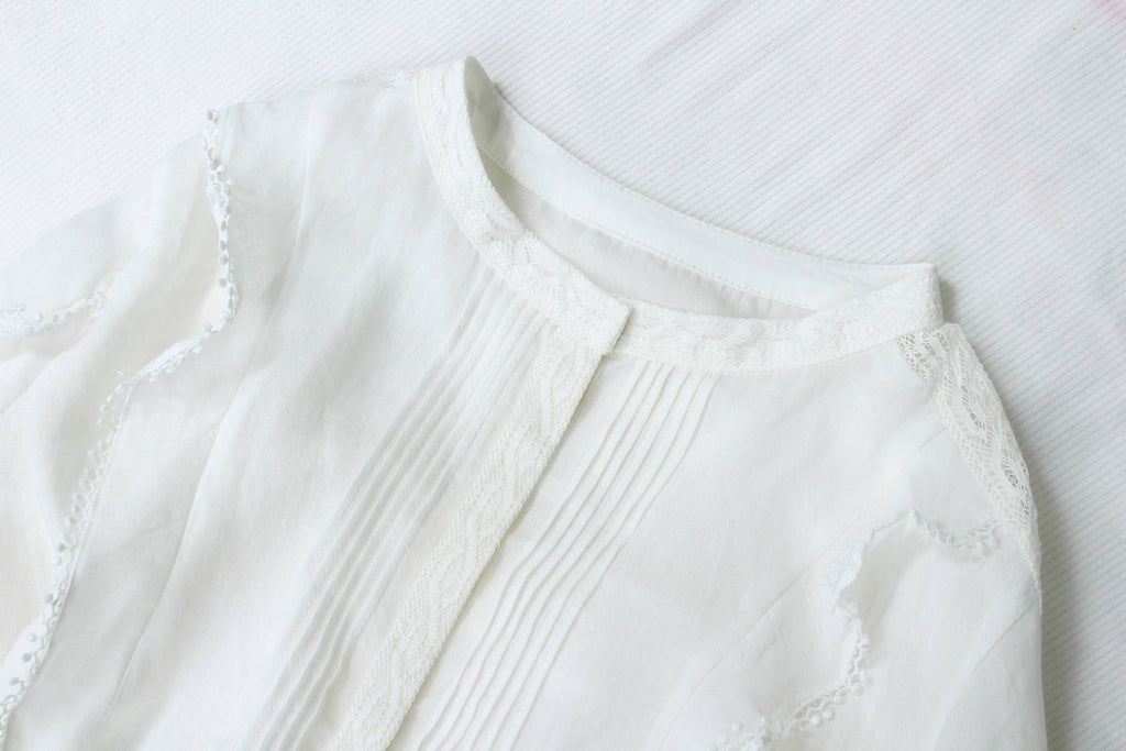 Women's French Style Fungus Slimming Loose All-match Lace Shirt