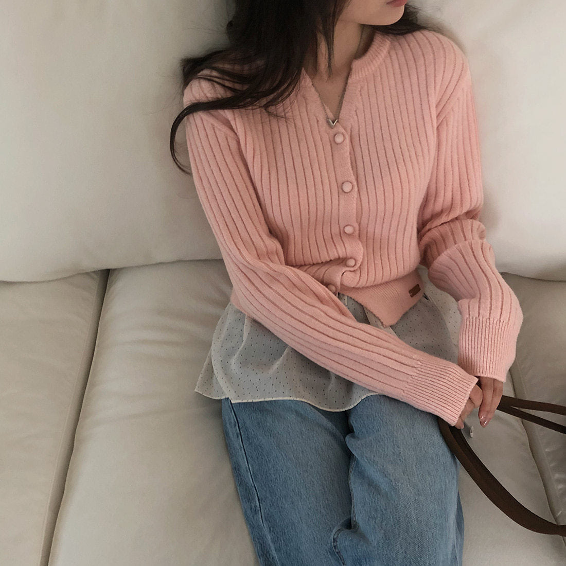 Sweater Coat Women's Slim-fit Long-sleeved Knitted Cardigan