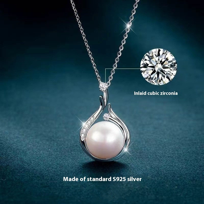 Women's S925 Silver Natural Freshwater Pearl Necklace