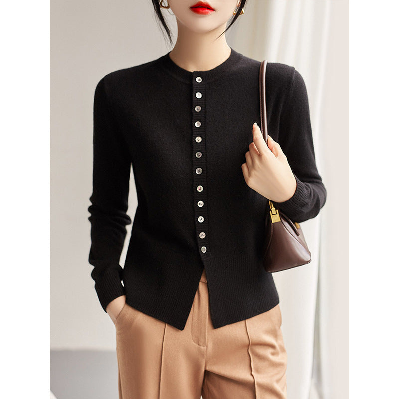 Spring And Autumn Slim Fit Slimming Cashmere Sweater Cardigan