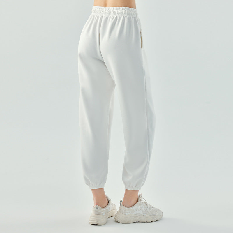 Women's Air Layer Ankle-tied Yoga Leisure Sports Breathable Quick-drying Wide-leg Pants