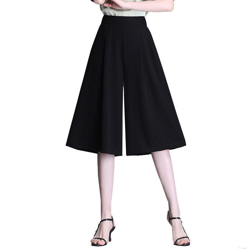 Women's Chiffon High Waist Wide Leg Pants Thin Loose Slimming