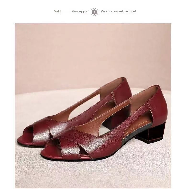 Women's Sandals Chunky Heel Dancing Shoes