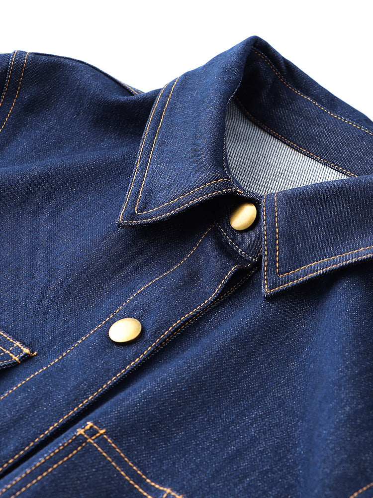 Handsome Retro Denim Waist-tight Dress