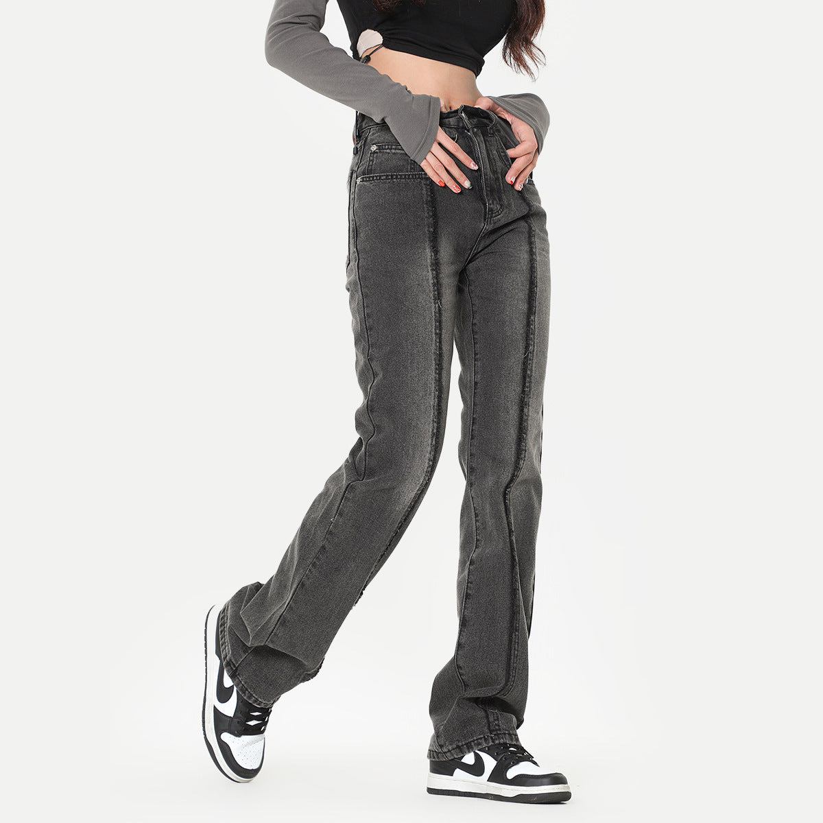 American High Street Women Washed Retro Jeans