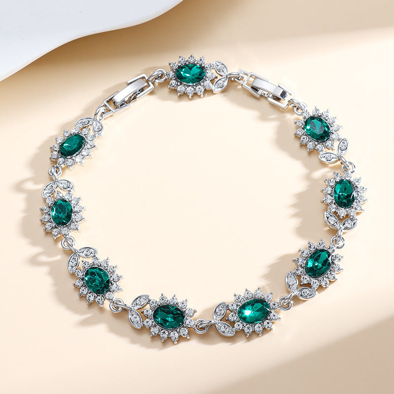 Personality Trend Women's Simple Inlaid Zircon Bracelet