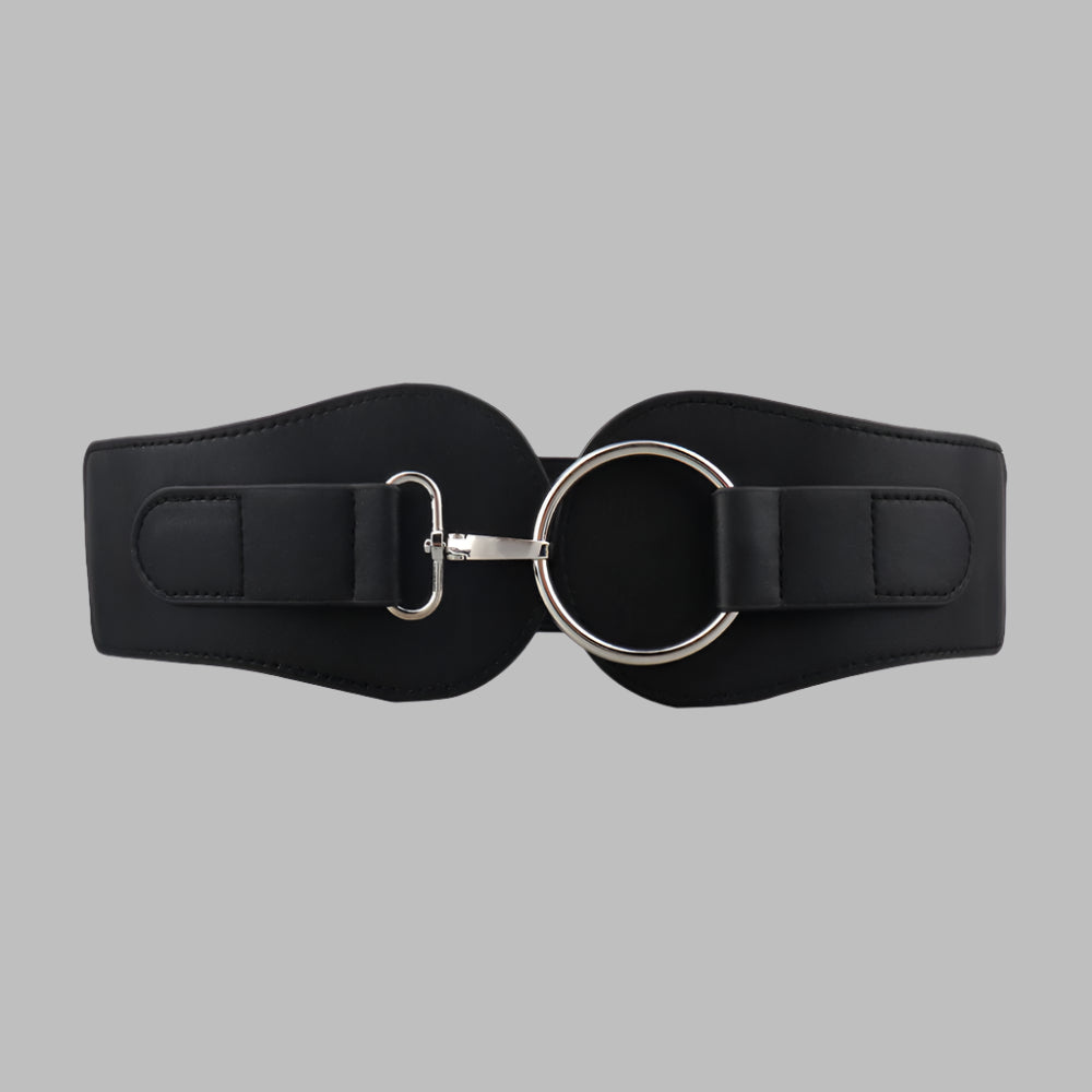 New Autumn Winter PU Elastic Belt For Women Simple Matching Coffee Color Black Decorative Waist Cover Coat Fashion Elegant Accessories