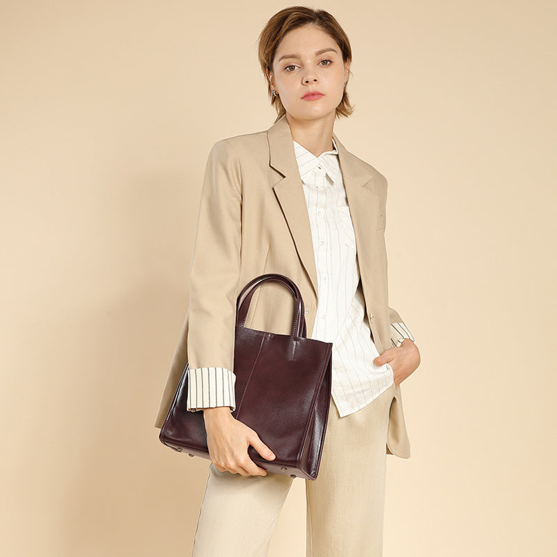 Retro Satchel Large Capacity Women's Tote