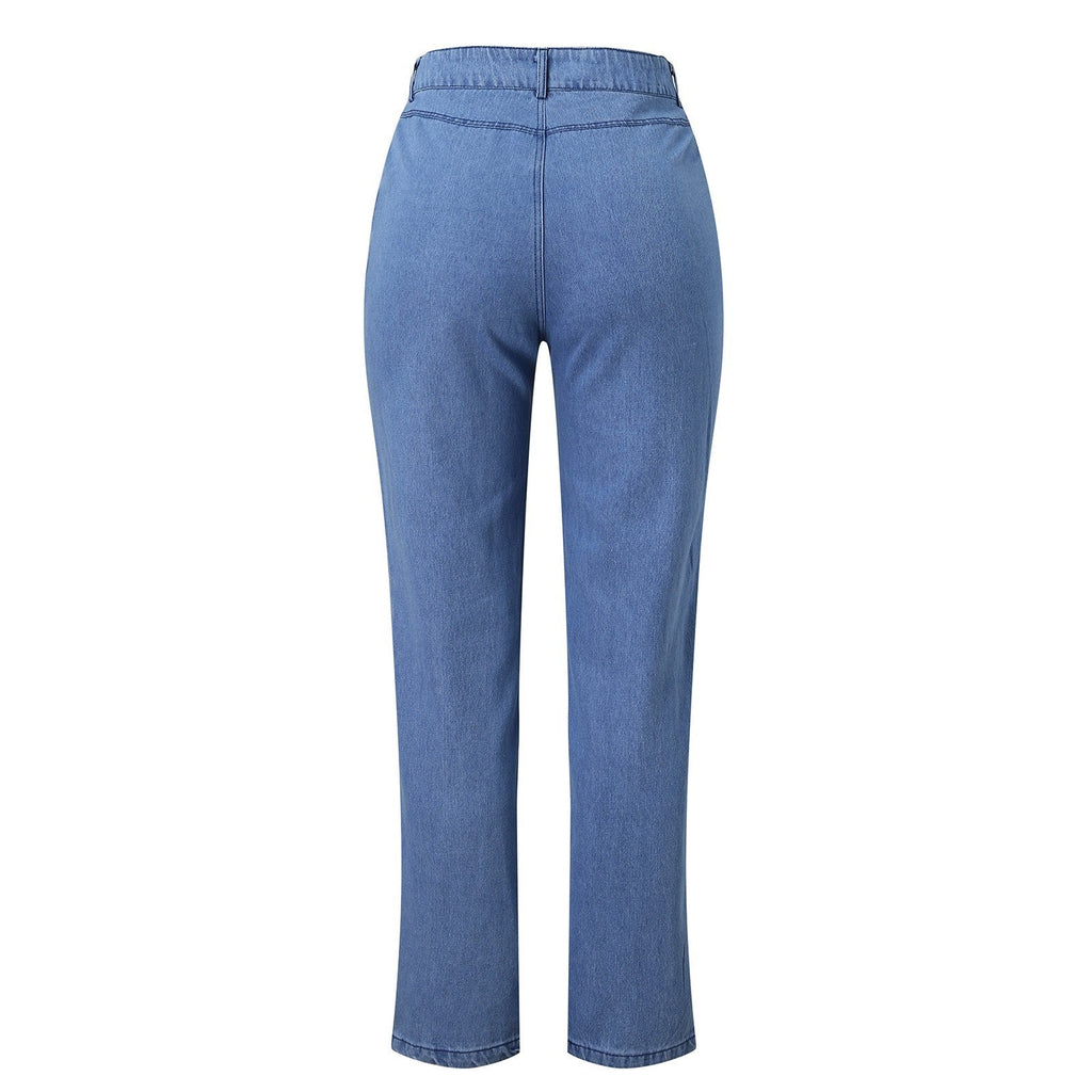 Women's Jeans New Butterfly Hot Flower Wide Leg Pants