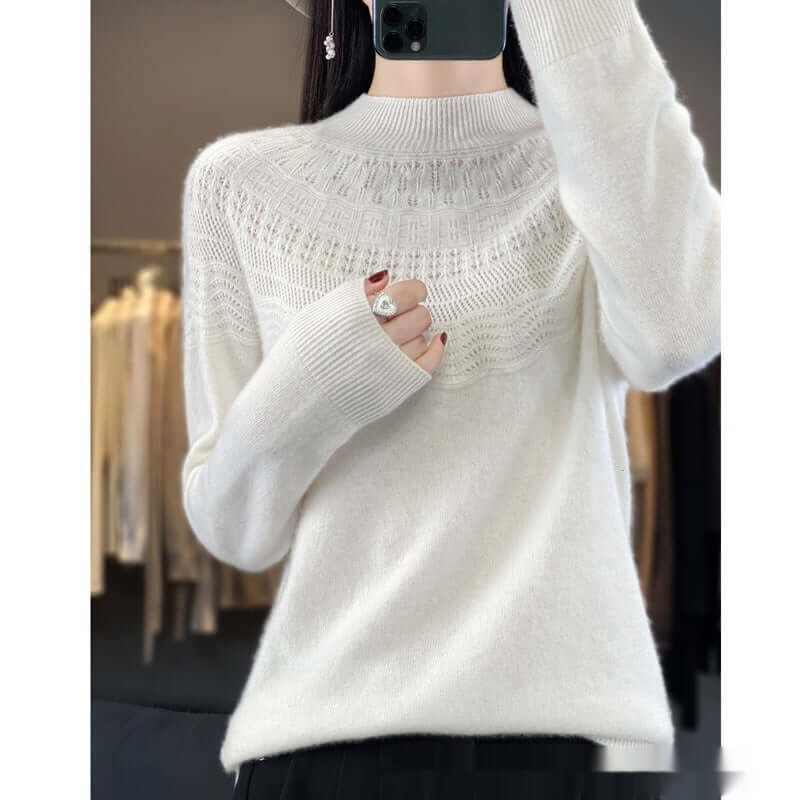Half Turtleneck Slimming Wool Knitted Bottoming Shirt