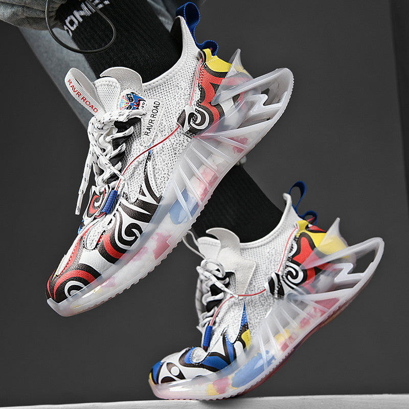 Fall Winter Men High-top National Fashion Sneakers Korean Style Trendy Plus Size Blade Popcorn Socks