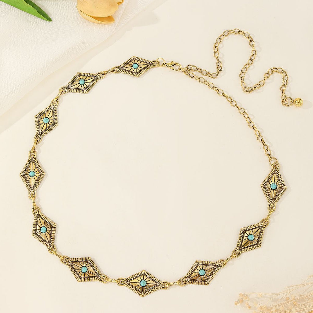 Women's Waist Chain With Skirt Bohemian Style Slim Chain Belt