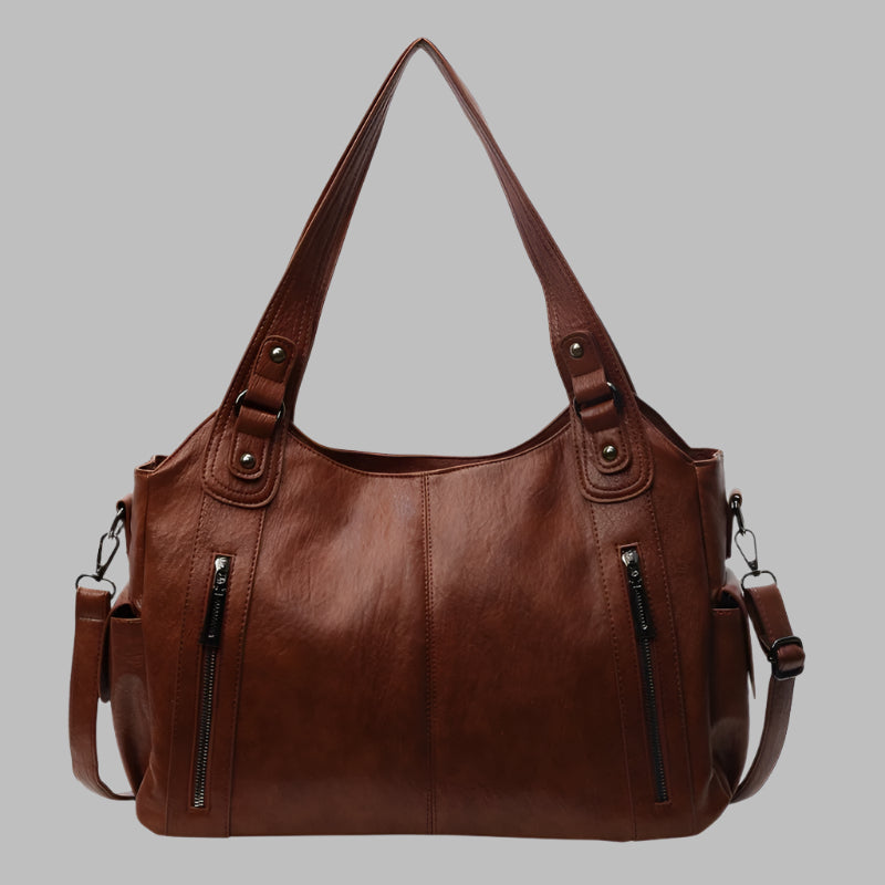 Handbag European And American Retro Solid Color Simple Texture