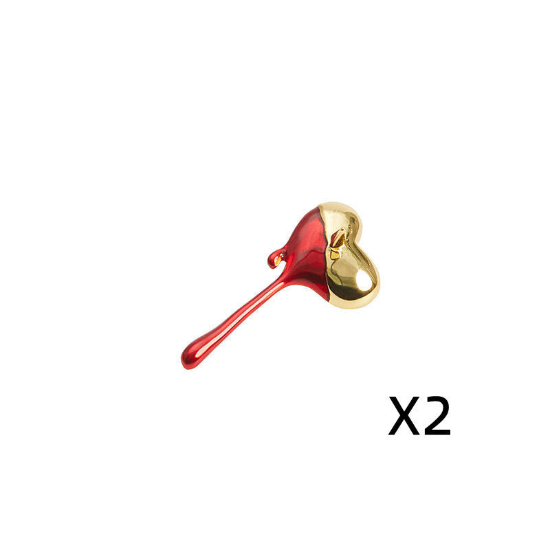 Small Melting Tears Love Blood Stud Earrings