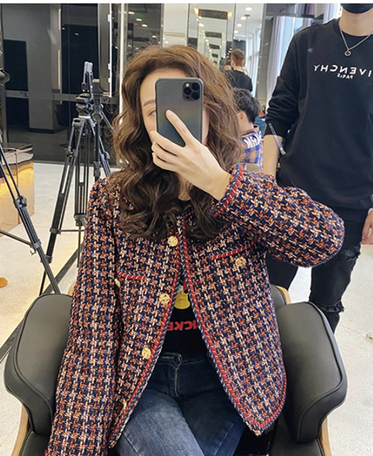Women's Autumn New Tweed Light Luxury Top Coat