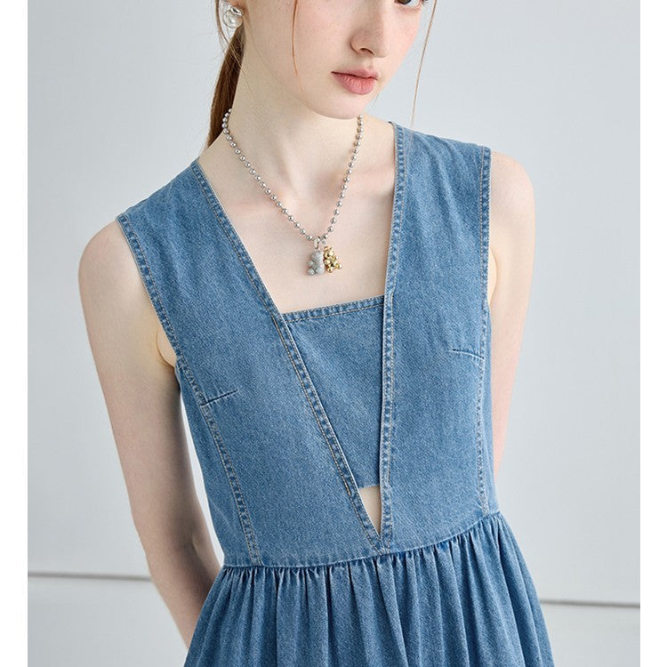 Denim Strap Dress For Women