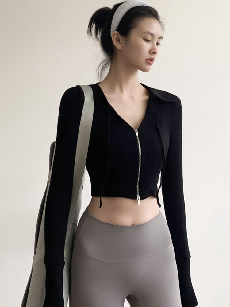 Autumn And Winter Yoga Jacket Running Quick-drying Long Sleeve