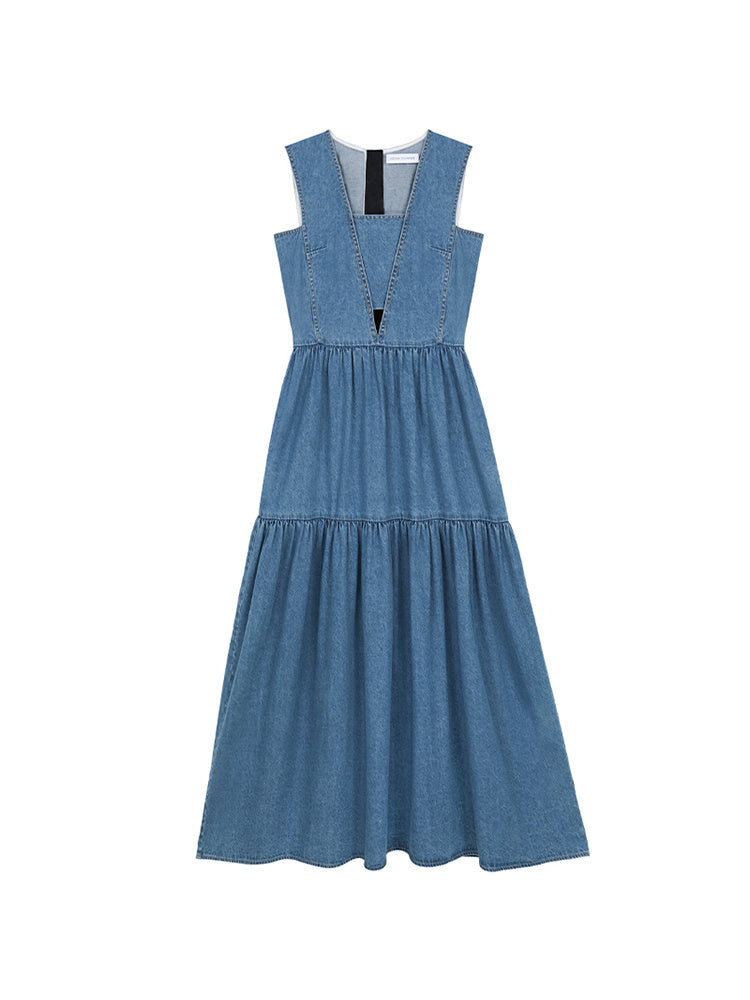 Denim Strap Dress For Women