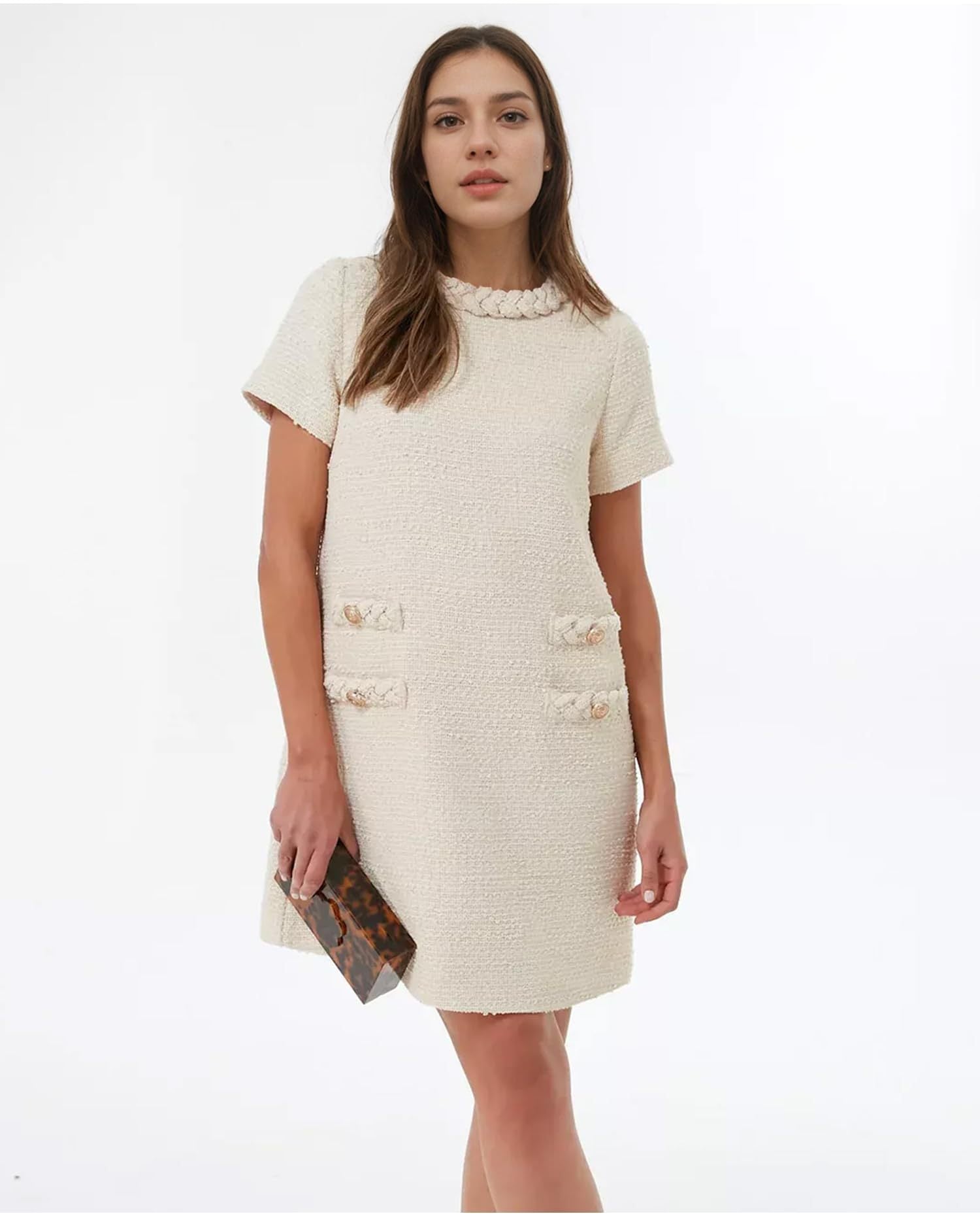 Women's Tweed Jack Dress Tight